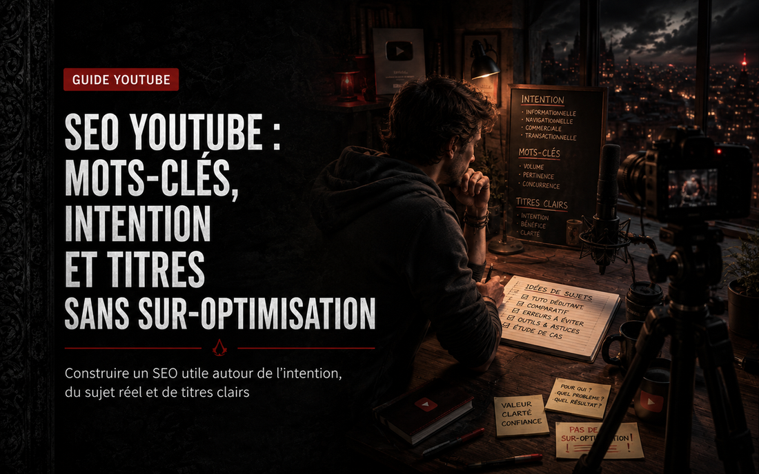 SEO YouTube : mots-clés, intention et titres sans sur-optimisation