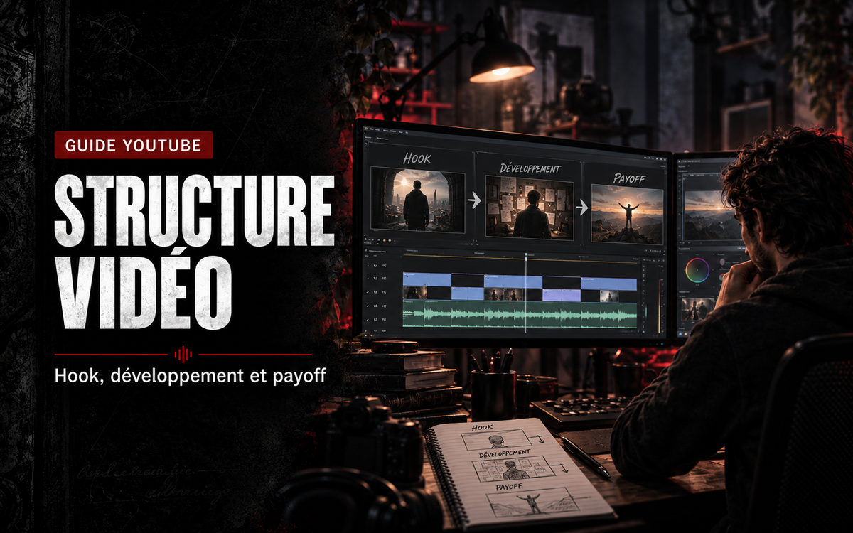 Structure d’une vidéo YouTube : hook, développement et payoff
