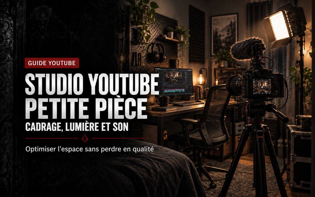Créer un studio YouTube dans une petite pièce : cadrage, lumière et son