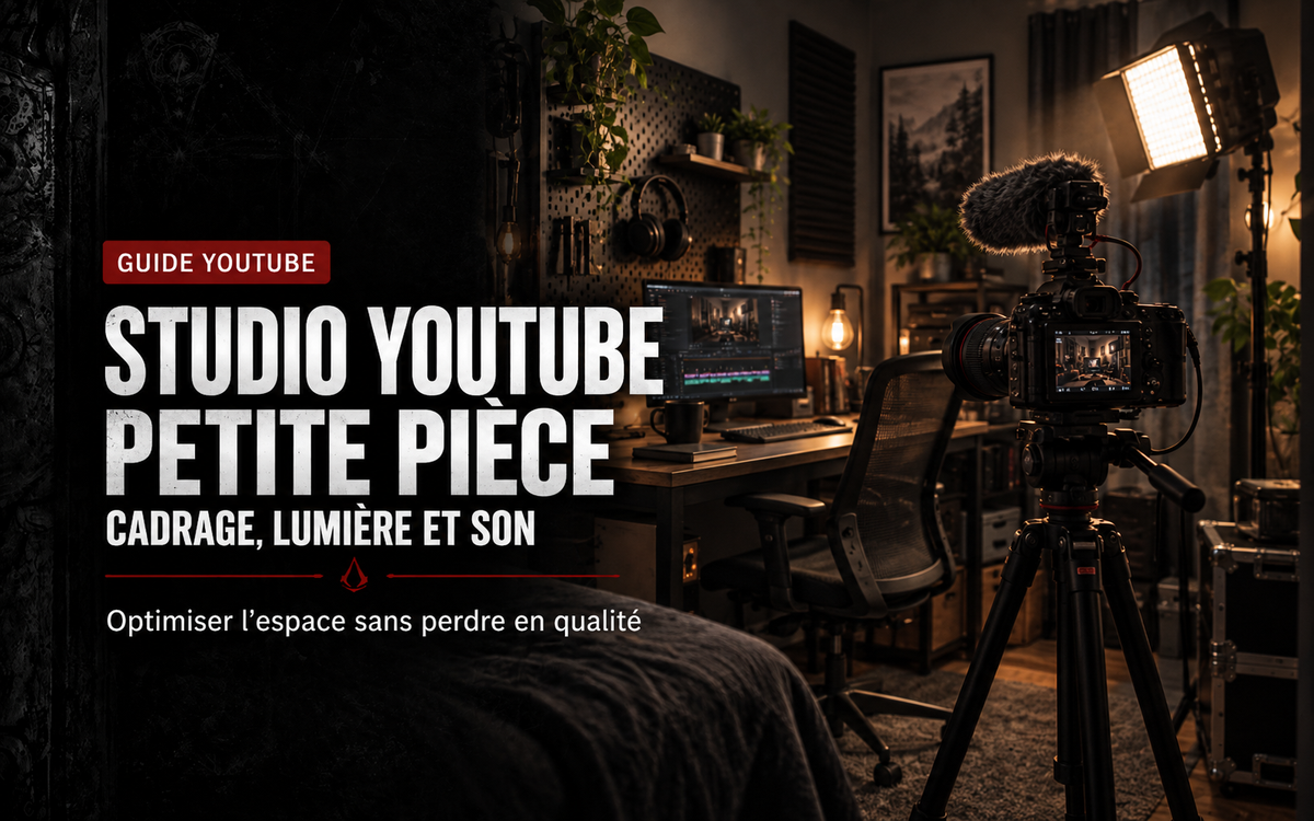 Créer un studio YouTube dans une petite pièce : cadrage, lumière et son