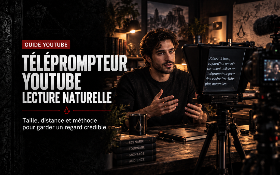 Téléprompteur YouTube : taille, distance et méthode de lecture naturelle