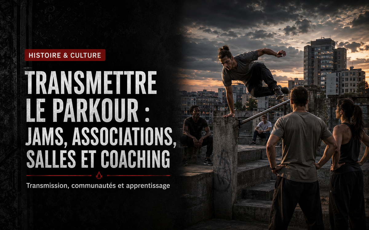 Transmettre le Parkour : jams, associations, salles et coaching