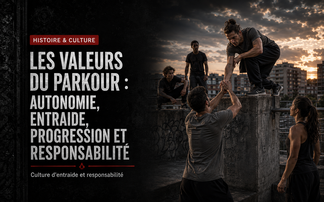 Les valeurs du Parkour : autonomie, entraide, progression et responsabilité