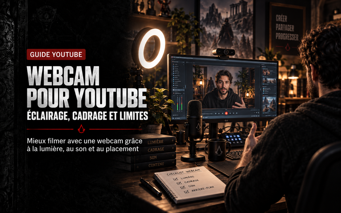 Webcam pour YouTube : éclairage, cadrage et limites