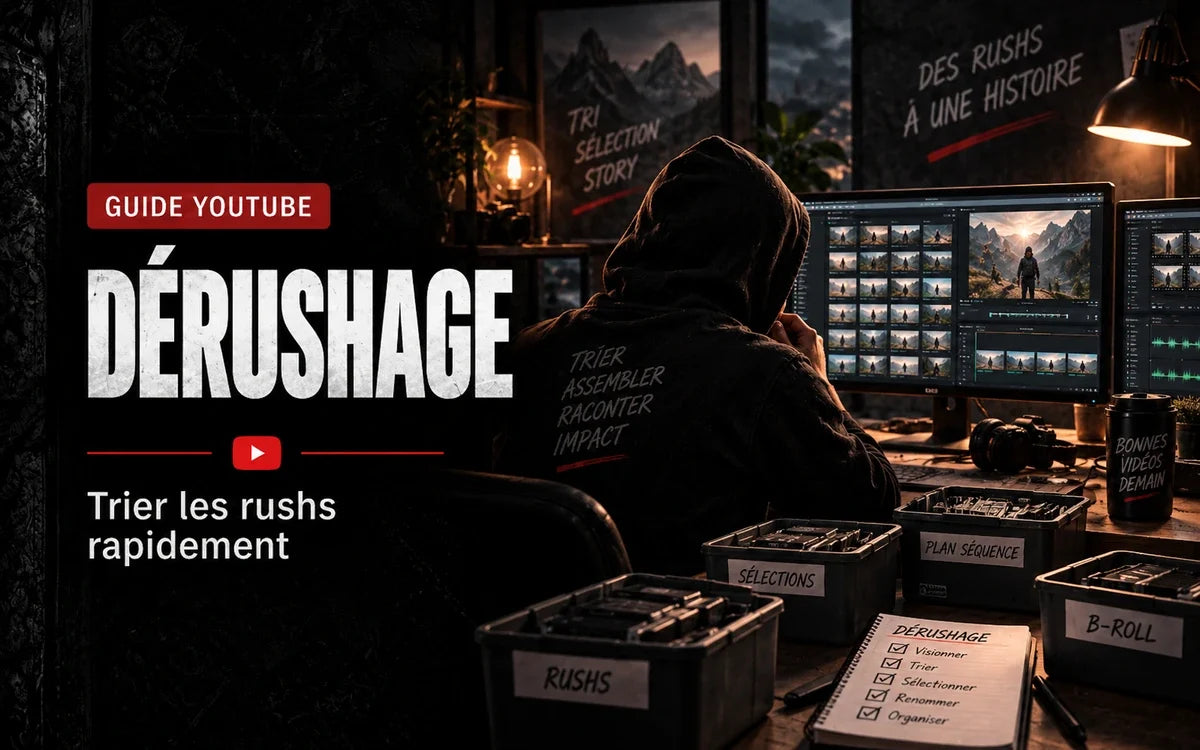 Dérushage YouTube : méthode pour trier une heure de rushs rapidement
