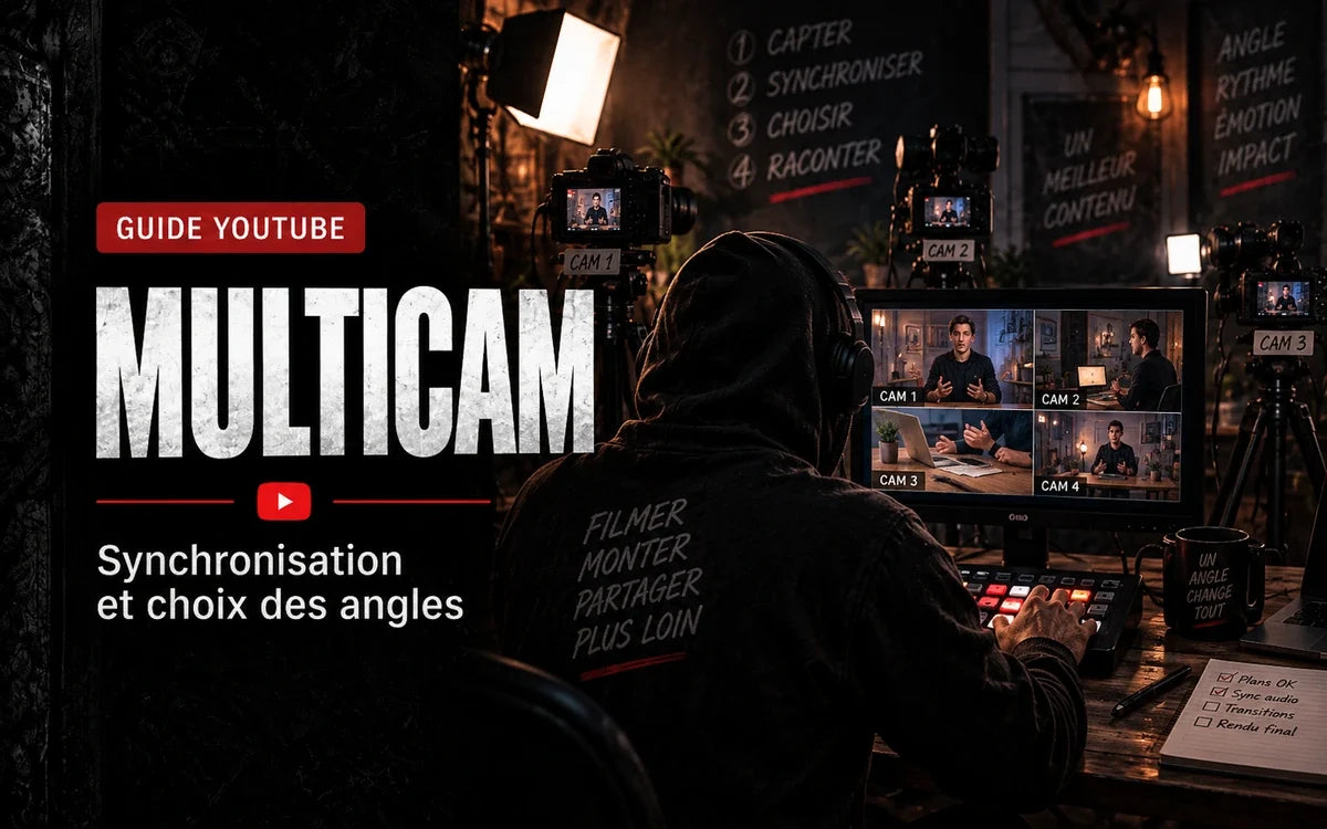 Montage multicam YouTube : synchronisation et choix des angles