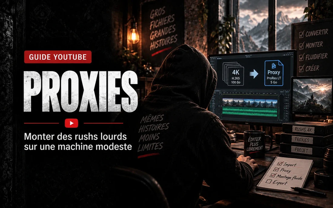 Proxies vidéo : monter des rushs lourds sur une machine modeste