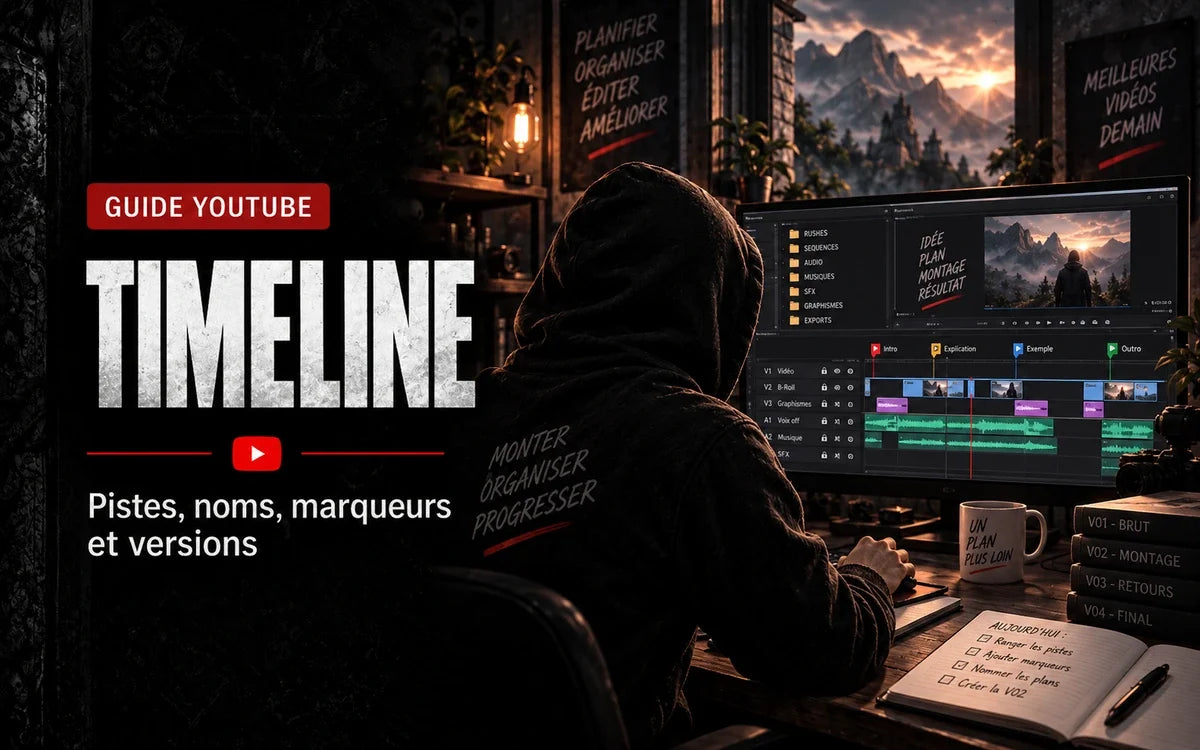 Nettoyer une timeline YouTube : pistes, noms, marqueurs et versions