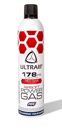 Gaz Airsoft Ultrair rouge 178 PSI non siliconé – ASG