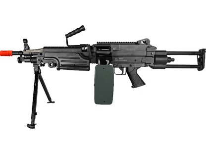 Réplique mitrailleuse M249 Para Polymère Noir et Tan :  FN Herstal-A&K / AEG