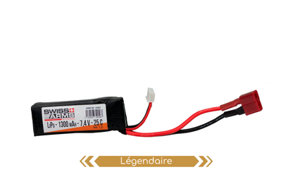 Batterie LIPo 7.4V 1300mAh T-Dean 25C : Swiss arms