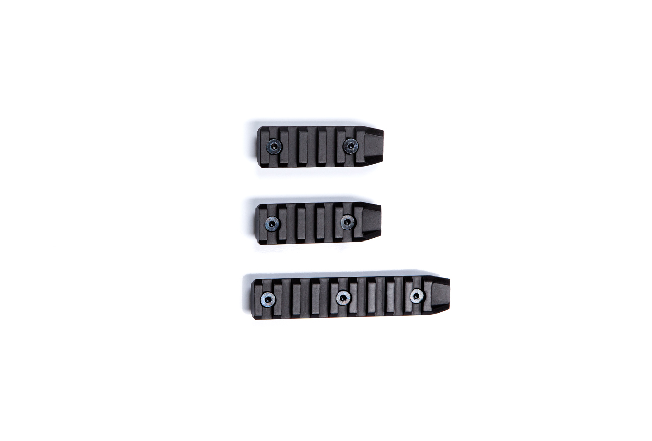 Lot de 3 rails KeyMod en métal noir – ASG