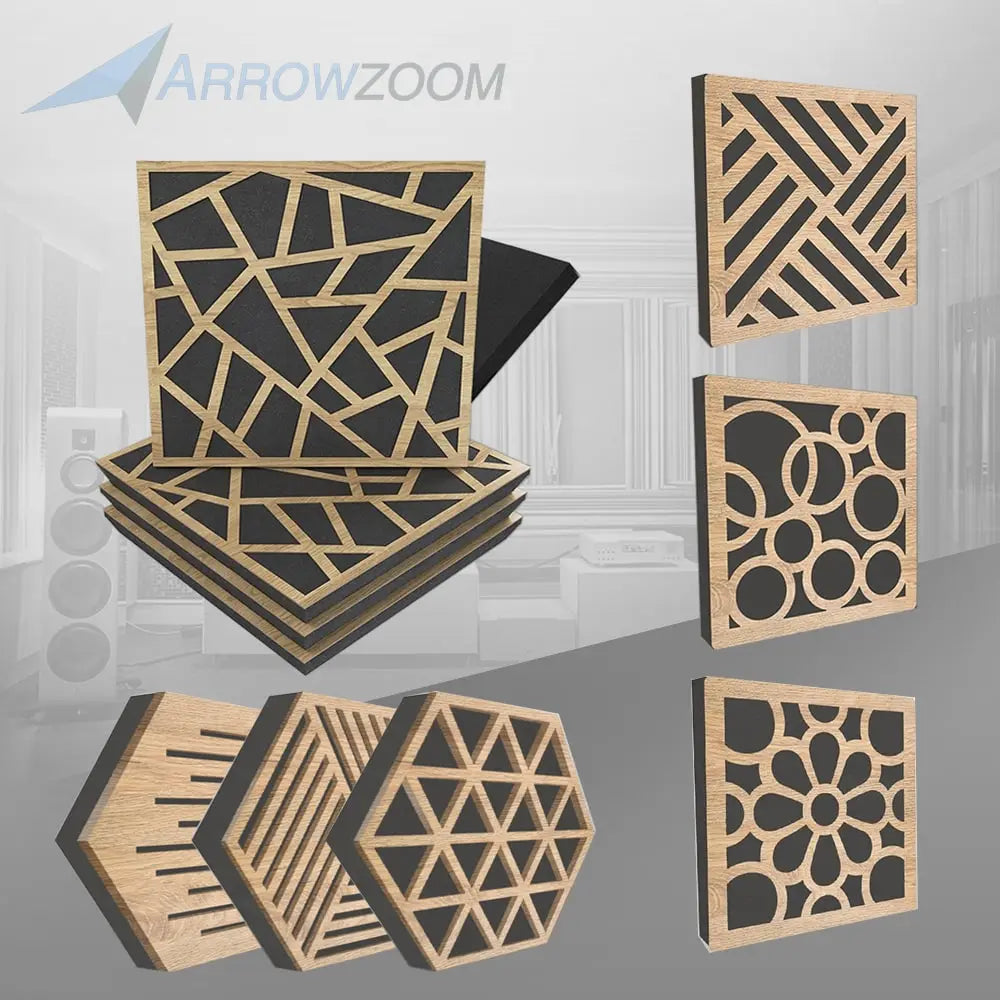 Panneaux acoustiques décoratifs bois et feutre – 7 motifs