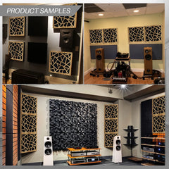 Panneaux acoustiques décoratifs bois et feutre – 7 motifs