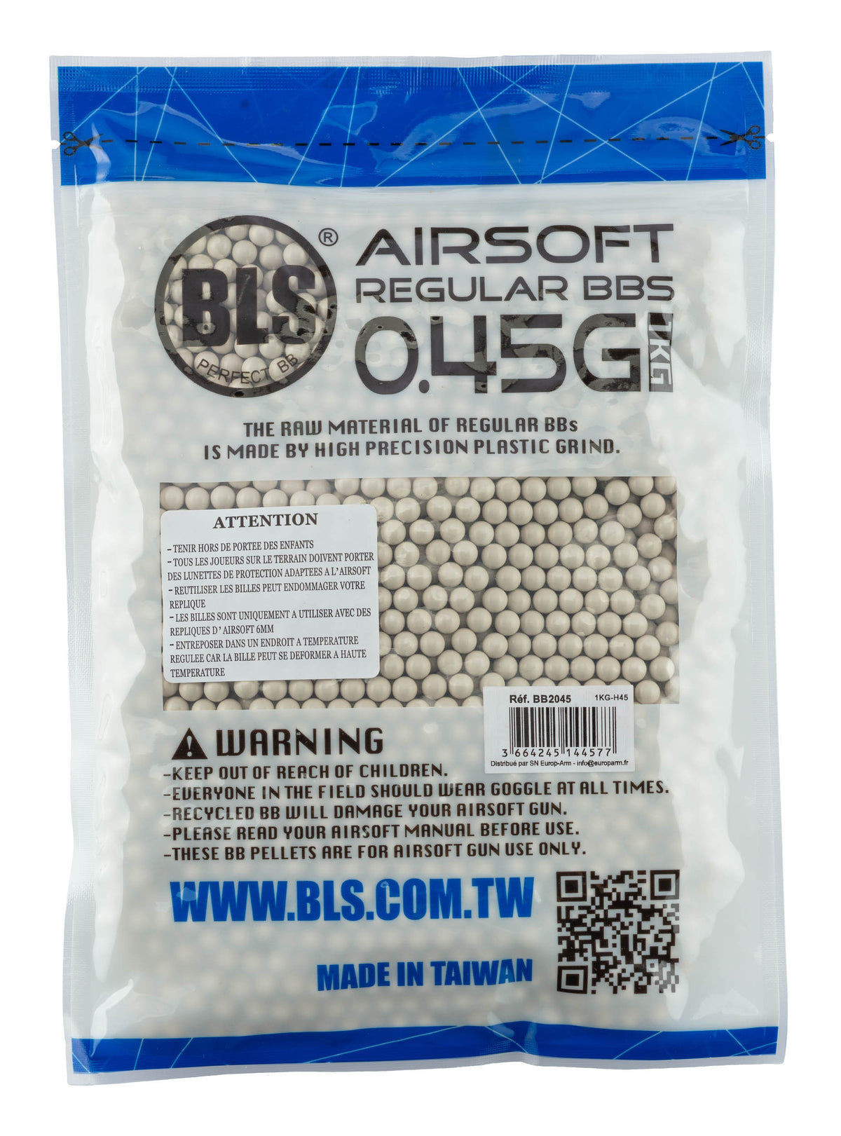 Billes lourdes 0.45g airsoft BLS – Sac de 1 kg