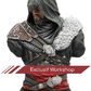 Figurine / Buste Ezio Auditore "Mentor", Figurine collector "The Ezio Collection", Assassin's Creed Révélation