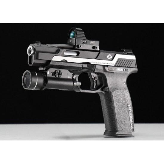 Pistolet airsoft G&G Piranha TR 6 mm — Silver — Réf. S13114 — composant du pack AW