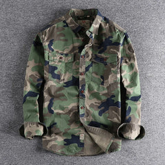 Chemise camouflage coton à manches longues – plusieurs motifs