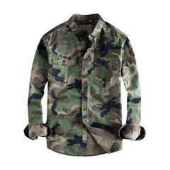 Chemise camouflage coton à manches longues – plusieurs motifs