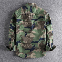 Chemise camouflage coton à manches longues – plusieurs motifs