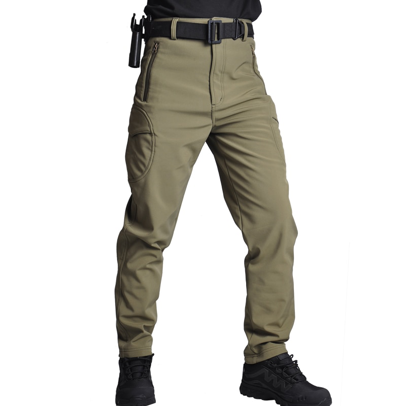 Pantalon cargo tactique multipoches doublé polaire – Plusieurs camouflages