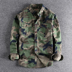 Chemise camouflage coton à manches longues – plusieurs motifs