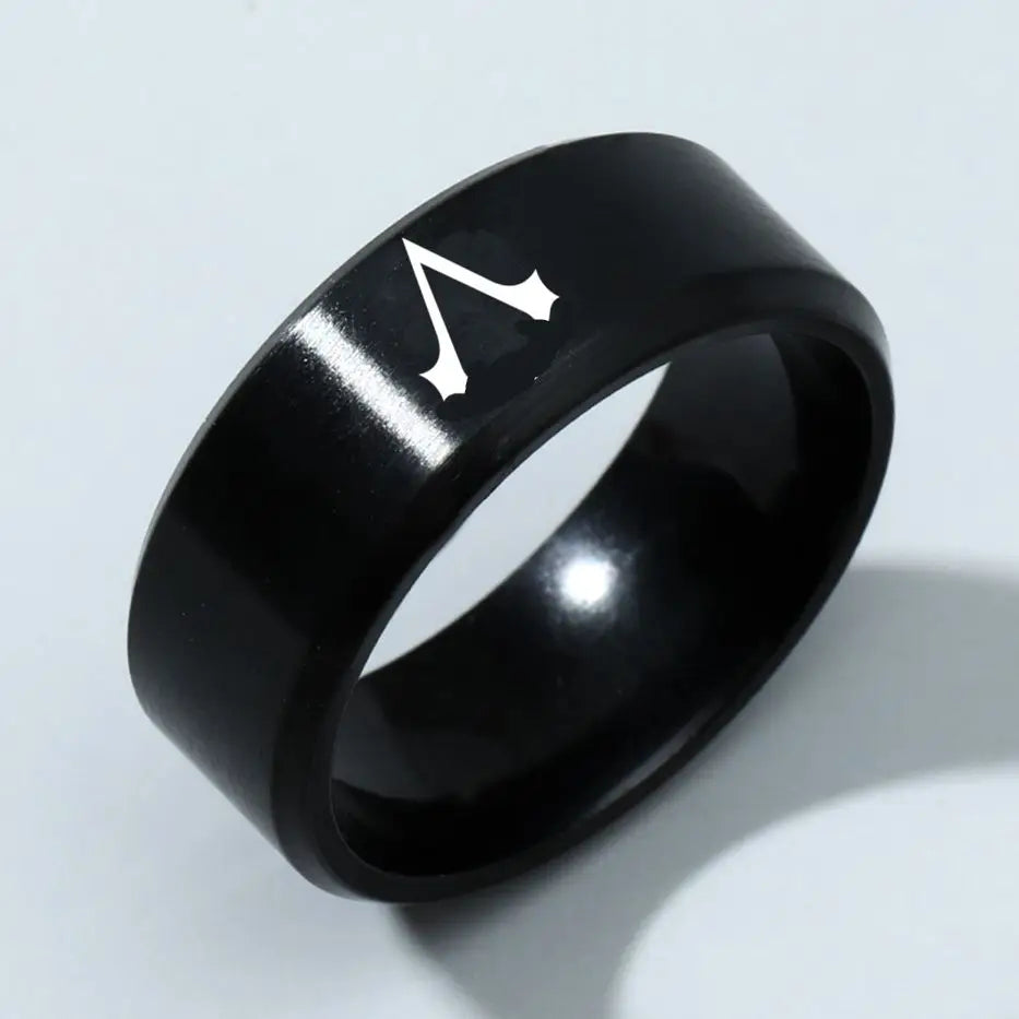 Bague logo Assassin’s Creed en acier inoxydable – Tailles 6 à 13