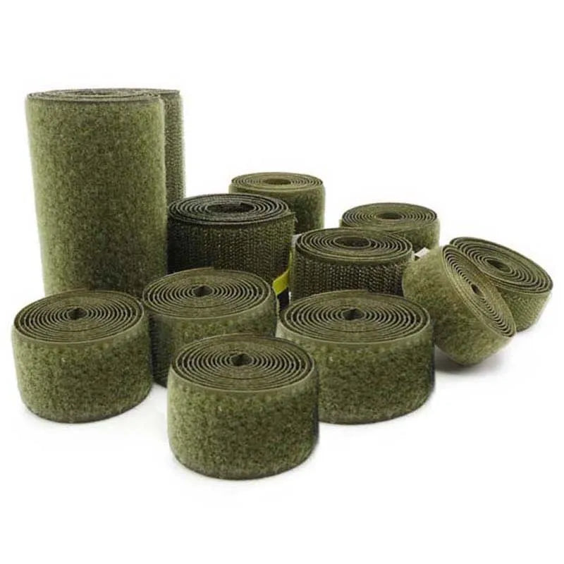 Bande auto-agrippante à coudre vert armée – 2 à 10 cm
