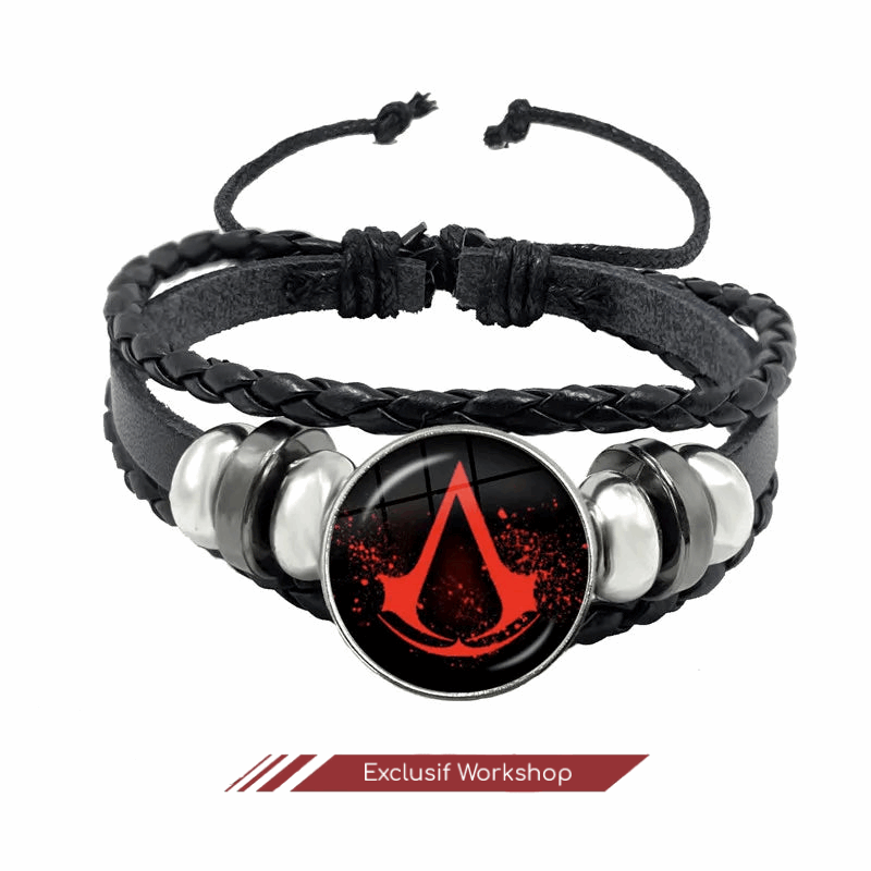 Bracelets en cuir avec logo Assassin's Creed N°2