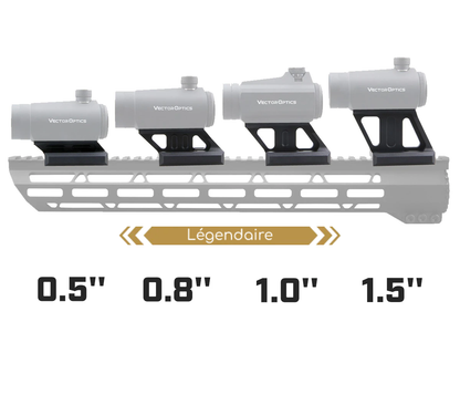 Support de rail de montage pour point rouge Vector Optics 0,5" 0,83" 1" 1,5"  Picatinny21 mm Compatible avec Maverick et Scrapper