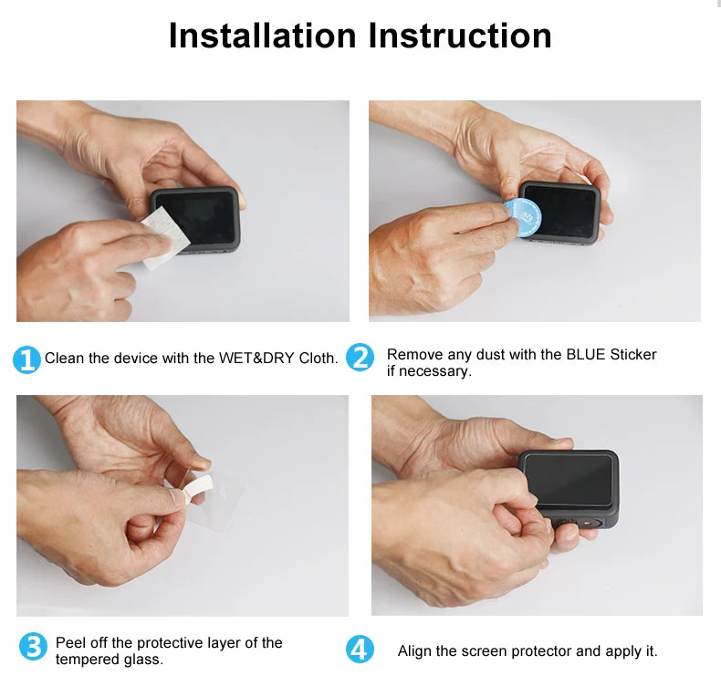 Protection écran et lentille en verre trempé pour GoPro Hero 8