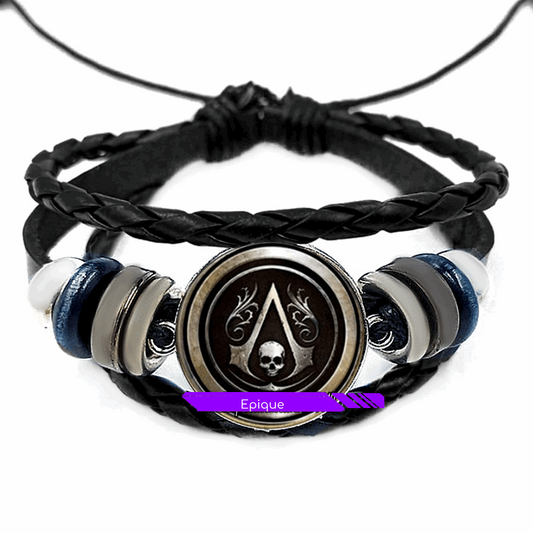 Bracelets en cuir avec logo Assassin's Creed