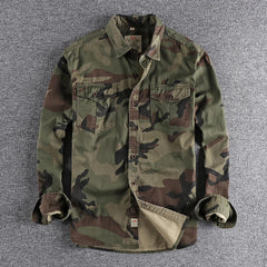 Chemise camouflage coton à manches longues – plusieurs motifs