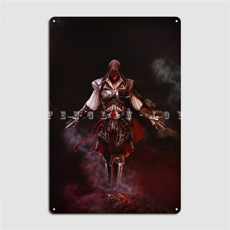 Plaque métallique Ezio et Armure d’Altaïr – Assassin’s Creed II