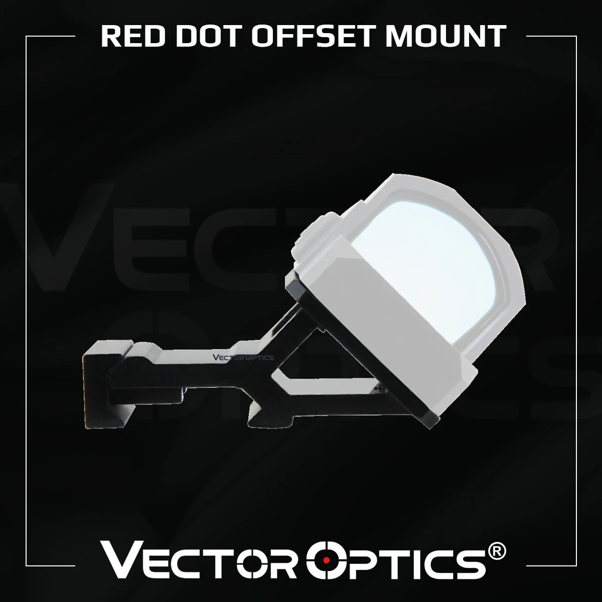 Monture Picatinny décalée 45° pour viseur point rouge - Vector Optics - compatible avec l'empreinte Frenzy RMR RMSC VT