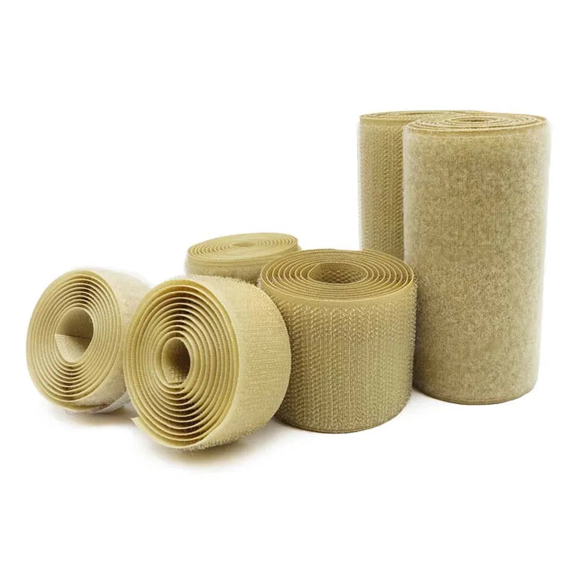 Bande auto-agrippante à coudre 100 mm – khaki, au mètre