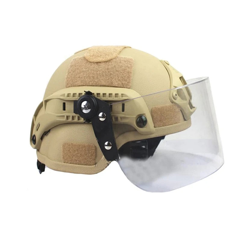 Casque factice type MICH2000 avec lunettes – Airsoft / cosplay