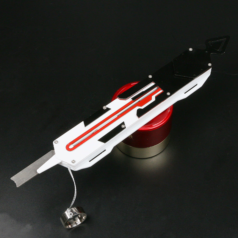 Réplique décorative de lame secrète moderne rouge et blanche – Assassin’s Creed