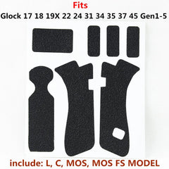 Grip adhésif antidérapant pour poignée type Glock – plusieurs modèles