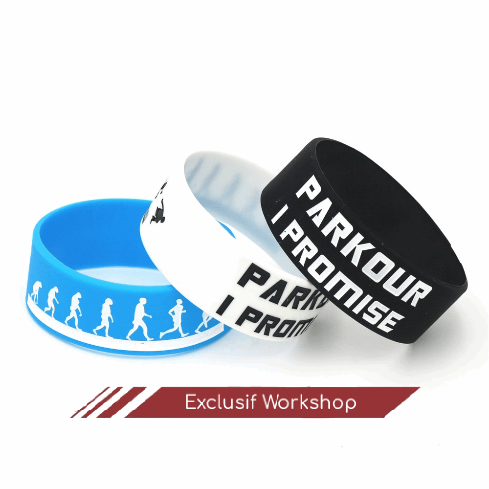 Bracelets en silicone "Parkour I Promise", 1PC