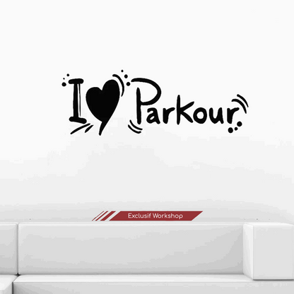 Autocollant murale "I Love Parkour"