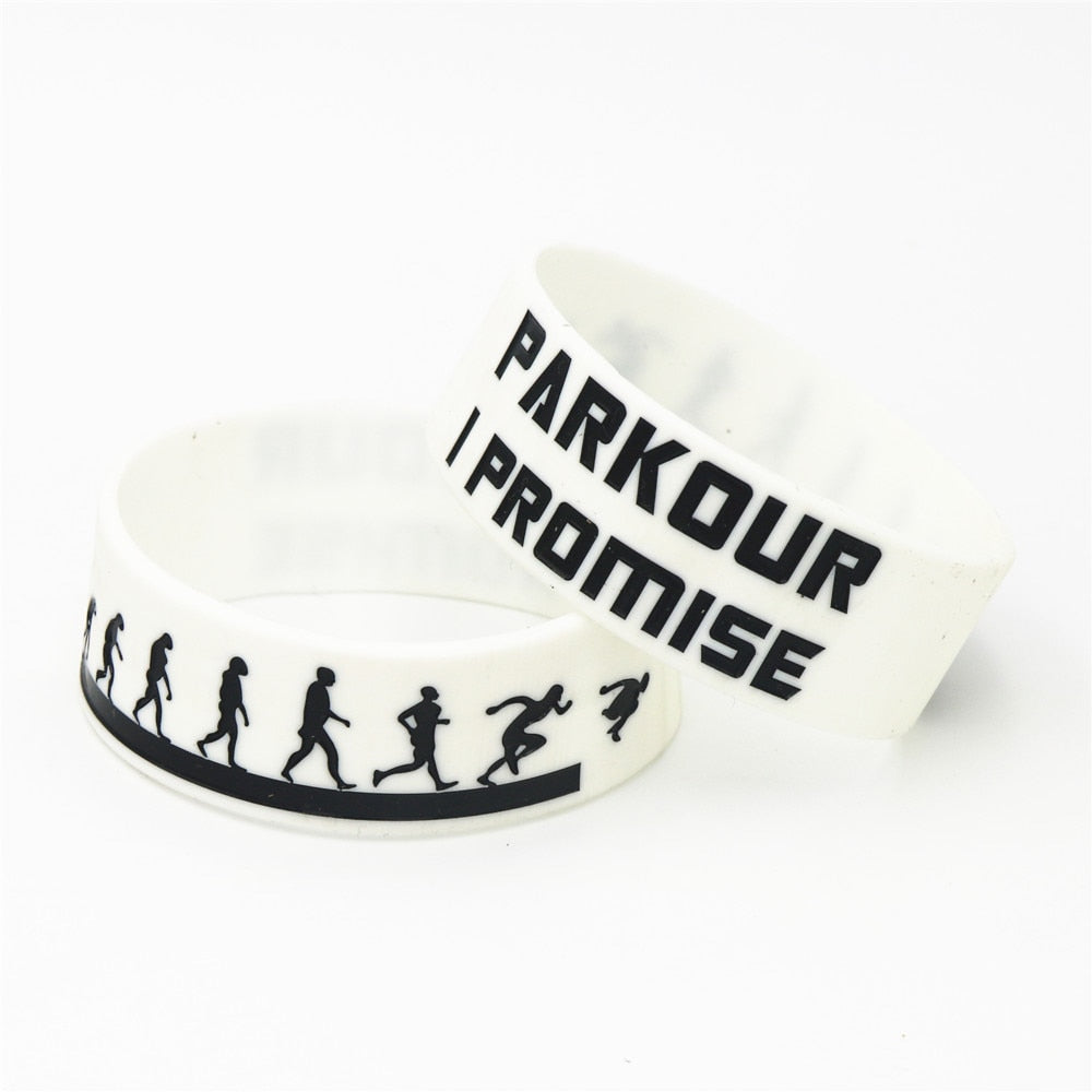Bracelets en silicone "Parkour I Promise", 1PC