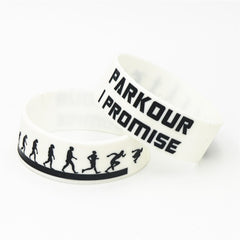 Bracelet silicone « Parkour I Promise » – 1 pièce
