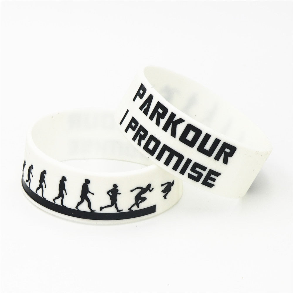 Bracelet silicone « Parkour I Promise » – 1 pièce