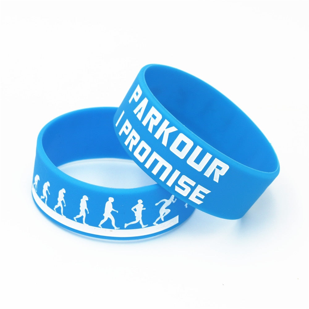 Bracelet silicone « Parkour I Promise » – 1 pièce