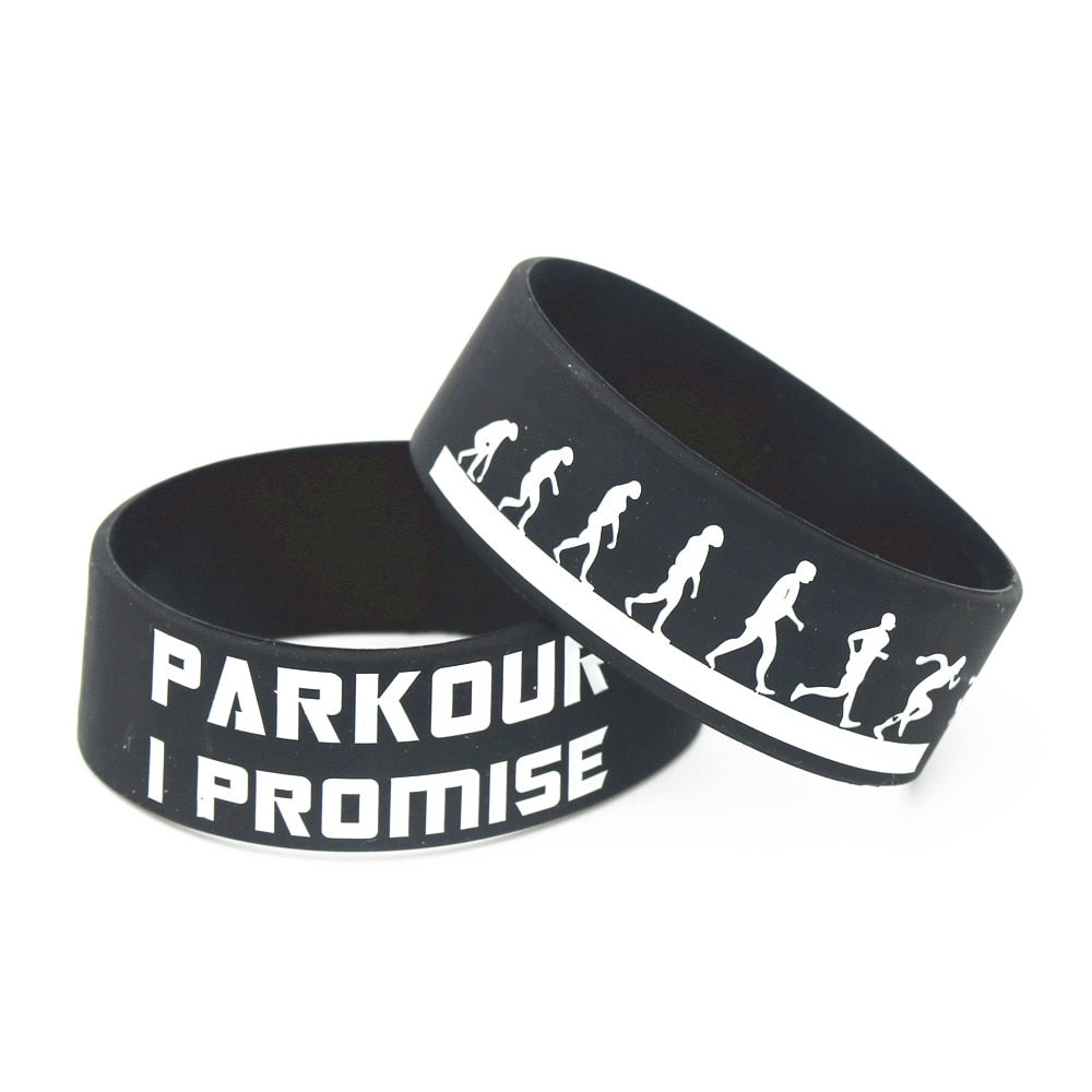 Bracelets en silicone "Parkour I Promise", 1PC