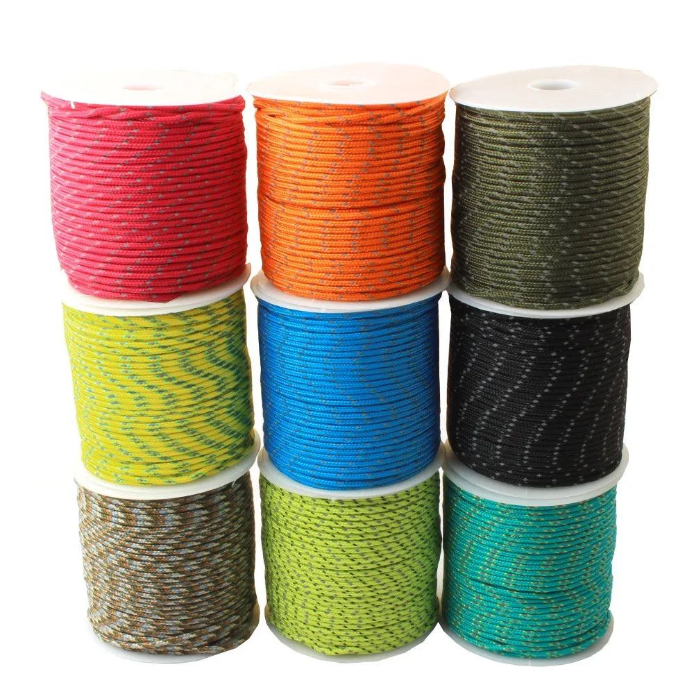 Paracorde réfléchissante 2 mm – 50 m, 3 brins