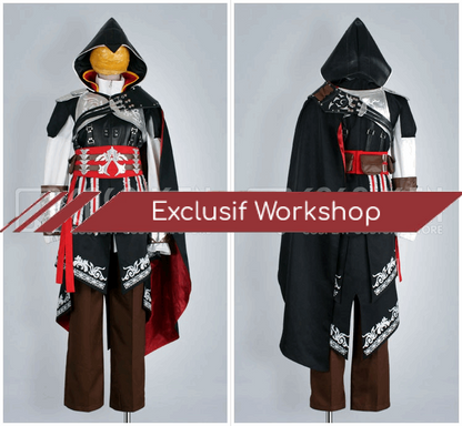 Costume Ezio Auditore Assassin's Creed 2, noir,  Armure D'Altair, Sur Mesure