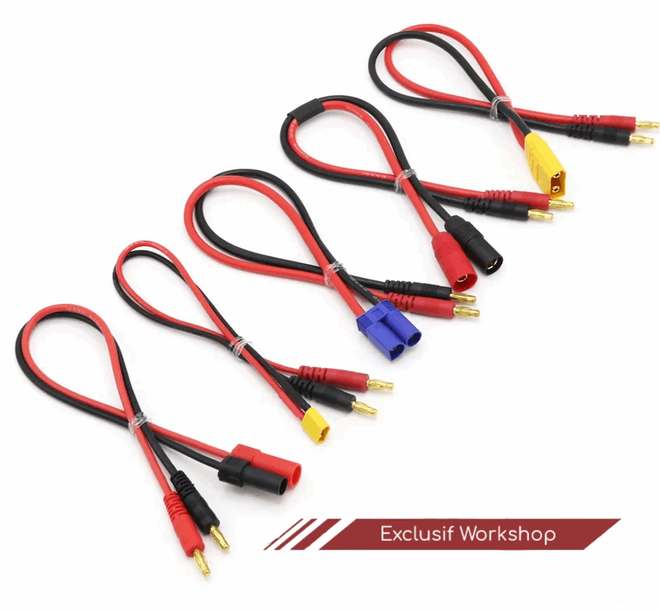 Cable de Charge Pour IMAX 6, Pour prise, T, EC3, EC5, XT30, XT60, XT90, MPX, TRX, AS150, 30 cm, 4mm