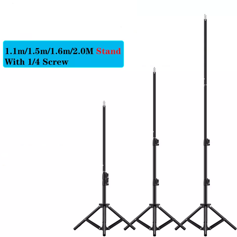 Trépied réglable à vis 1/4″ pour éclairage – 160 ou 200 cm